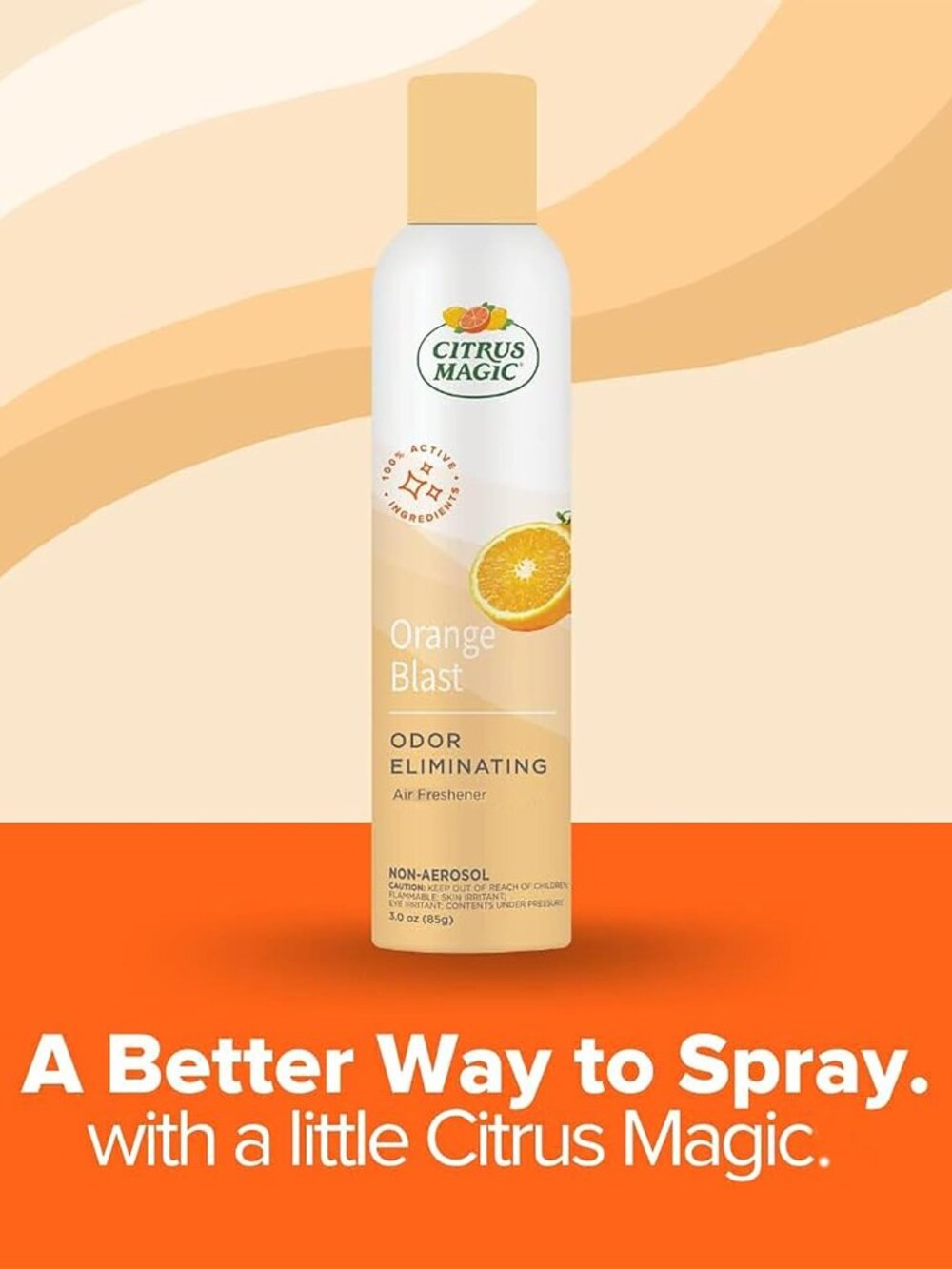 Odor Eliminator Air Freshener Spray for Home, Orange Blast, 3-Ounce, Pack of 3 - Picture 3 of 8